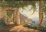 Carl Fredrik Aagard Amalfi dia Cappuccini painting